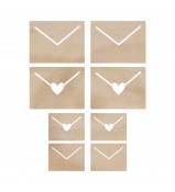 Kaisercraft Hearts & Envelopes Wood Flourishes